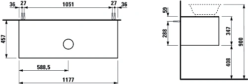 Тумба под раковину Laufen The New Classic 1 ящик белый 4.0602.1.085.628.1 Тумба под раковину Laufen The New Classic 1 ящик белый 4.0602.1.085.628.1