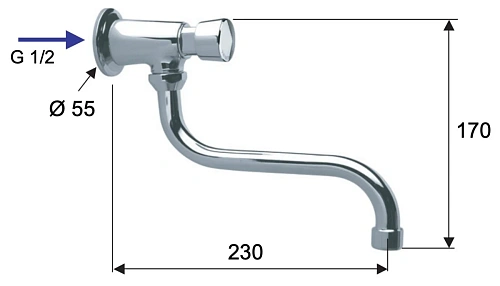 Кран Remer Tempor TE53 порционный Кран Remer Tempor TE53 порционный