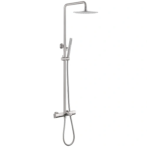 Душевая система ABBER Thermostat AF8516SPL с термостатом и изливом, сатин Душевая система ABBER Thermostat AF8516SPL с термостатом и изливом, сатин