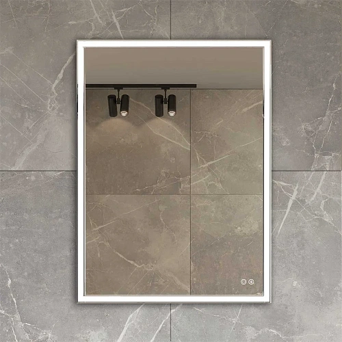 Зеркало Vincea LED VLM-3VN600-2 600х800 c сенсорным выключателем и диммером, антизапотевание Зеркало Vincea LED VLM-3VN600-2 600х800 c сенсорным выключателем и диммером, антизапотевание