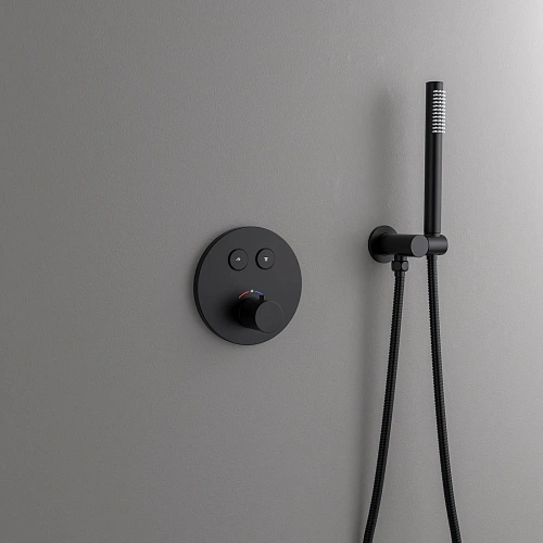 Душевая система Timo Saona SX-2370/03SM встраиваемая с термостатом черный Душевая система Timo Saona SX-2370/03SM встраиваемая с термостатом черный