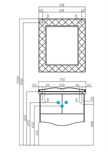 Тумба под раковину Aquaton Венеция 75 белый 1A150901VN010 Тумба под раковину Aquaton Венеция 75 белый 1A150901VN010