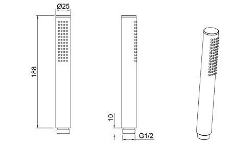 Душевая лейка Allen Brau Priority 5.31020-31 черный матовый