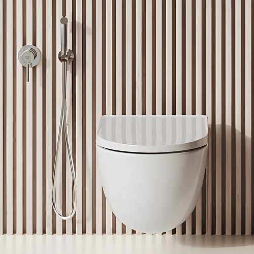 Унитаз подвесной Kludi RESA D 24WCSET43 керамический с сиденьем Унитаз подвесной Kludi RESA D 24WCSET43 керамический с сиденьем