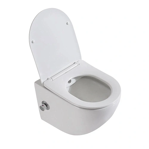 Унитаз подвесной BelBagno UNO BB3105CHR-BS/SC с сиденьем, функцией биде и смесителем Унитаз подвесной BelBagno UNO BB3105CHR-BS/SC с сиденьем, функцией биде и смесителем