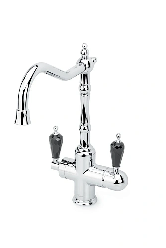 Смеситель для кухни Boheme TRADIZIONALE CHROMO с черным кристаллом Swarovski 113-BSW хром Смеситель для кухни Boheme TRADIZIONALE CHROMO с черным кристаллом Swarovski 113-BSW хром