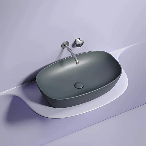 Раковина Ceramica Nova ELEMENT CN6049MDH Темный Антрацит матовый накладная Раковина Ceramica Nova ELEMENT CN6049MDH Темный Антрацит матовый накладная