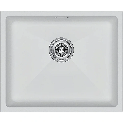 Кухонная мойка Paulmark LUMI 55UNI LU55-WH, белый, 555х460 Кухонная мойка Paulmark LUMI 55UNI LU55-WH, белый, 555х460