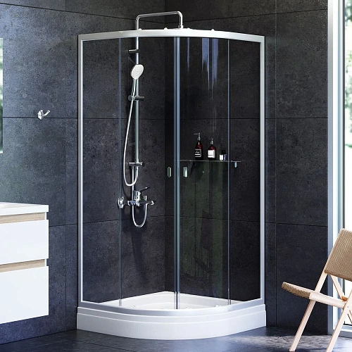 Душевой уголок AM.PM X-Joy W88E-205-090MT64 Twin Slide c поддоном, 90x90, профиль хром матовый Душевой уголок AM.PM X-Joy W88E-205-090MT64 Twin Slide c поддоном, 90x90, профиль хром матовый