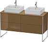 Картинка анонса товара «тумба под раковину duravit xsquare xs4926b6161 напольная 140 см коричнево-оливковый глянцевый»