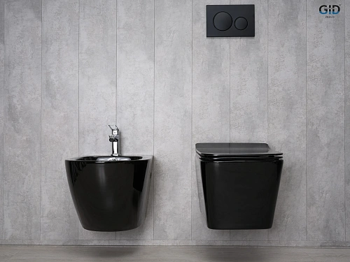 Унитаз подвесной Gid Tr2144BL 62224Y черная глянцевая 52x36x33.5 с крышкой микролифт Унитаз подвесной Gid Tr2144BL 62224Y черная глянцевая 52x36x33.5 с крышкой микролифт