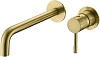 Смеситель для раковины из стены Boheme Uno Matt Gold 465-MG