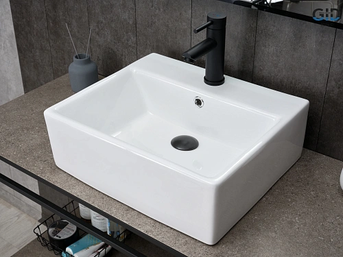 Раковина Gid N9145 51214 накладная белая 45.5x40x15 Раковина Gid N9145 51214 накладная белая 45.5x40x15