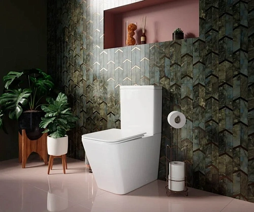 Чаша напольного унитаза Ceramica Nova CUBIC Rimless CN1803-B белый с сиденьем Чаша напольного унитаза Ceramica Nova CUBIC Rimless CN1803-B белый с сиденьем