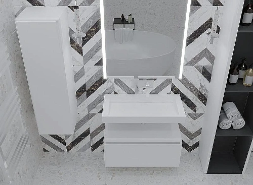 Тумба под раковину Armadi Art FLAT 80см WHITE глянец VALLESSI UNO-S 897-080-W Тумба под раковину Armadi Art FLAT 80см WHITE глянец VALLESSI UNO-S 897-080-W