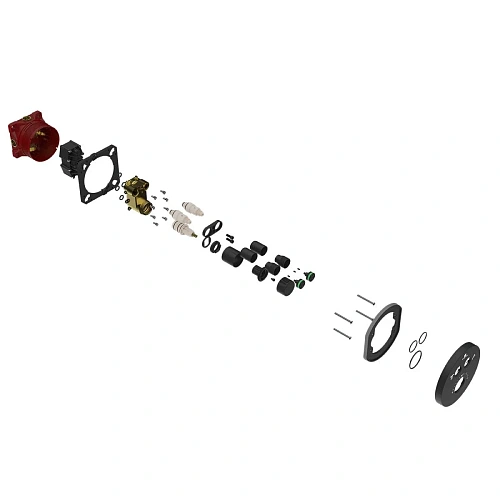 Смеситель для душа Vincea VSCV-322T-MMB двухфункциональный, термостатический, черный Смеситель для душа Vincea VSCV-322T-MMB двухфункциональный, термостатический, черный