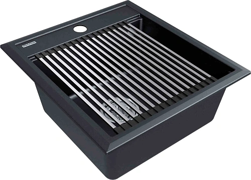 Кухонная мойка Paulmark STEPIA 45 с ролл-матом STEP брашированная PM114651-BLM+R375-BS Кухонная мойка Paulmark STEPIA 45 с ролл-матом STEP брашированная PM114651-BLM+R375-BS