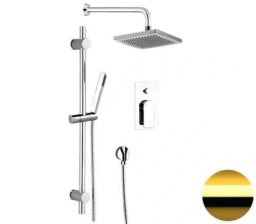 Душевая система Remer Infinity I09S07ODO, золото глянцевое Душевая система Remer Infinity I09S07ODO, золото глянцевое