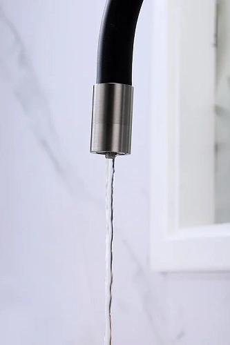 Смеситель для кухни Paulmark Salix вороненая сталь Sa213419-GM Смеситель для кухни Paulmark Salix вороненая сталь Sa213419-GM