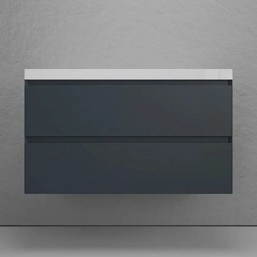 Тумба под раковину Style Line Манхэттен 100 см ЛС-00002357 подвесная, графит Тумба под раковину Style Line Манхэттен 100 см ЛС-00002357 подвесная, графит