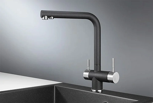 Смеситель для кухни Granula 2305, ЧЕРНЫЙ Смеситель для кухни Granula 2305, ЧЕРНЫЙ
