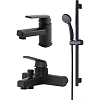 Комплект смесителей OneLife P02-511b черный