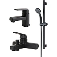 Комплект смесителей OneLife P02-511b черный Комплект смесителей OneLife P02-511b черный