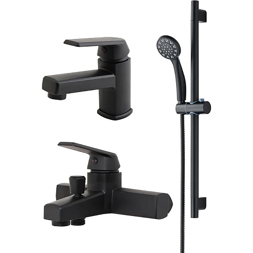 Комплект смесителей OneLife P02-511b черный Комплект смесителей OneLife P02-511b черный