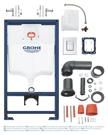 Инсталляция для унитаза GROHE Rapid SL (38772001) с панелью смыва Skate Cosmopolitan Инсталляция для унитаза GROHE Rapid SL (38772001) с панелью смыва Skate Cosmopolitan