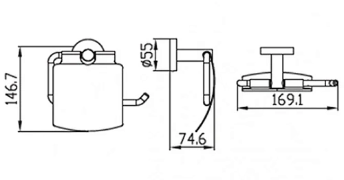 Держатель туалетной бумаги Kaiser KH-4100 бронза (латунь) Держатель туалетной бумаги Kaiser KH-4100 бронза (латунь)