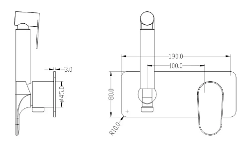 Гигиенический душ Boheme SPECTRE Gunmetal 457-GM Гигиенический душ Boheme SPECTRE Gunmetal 457-GM