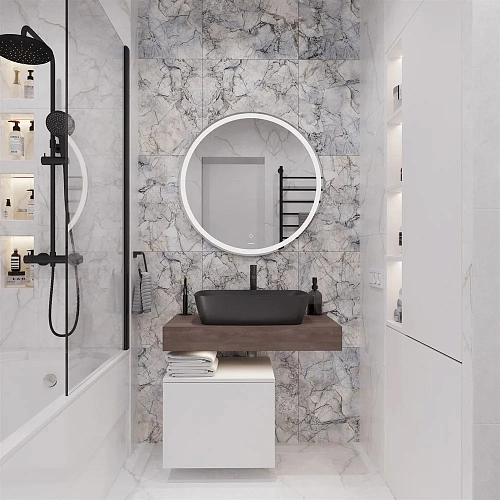 Комплект мебели STWORKI Ольборг 80 столешница дуб карпентер, без отверстий, с тумбой 50, с раковиной 542618 Комплект мебели STWORKI Ольборг 80 столешница дуб карпентер, без отверстий, с тумбой 50, с раковиной 542618