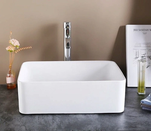 Раковина CeramaLux 9103 накладная, белый Раковина CeramaLux 9103 накладная, белый