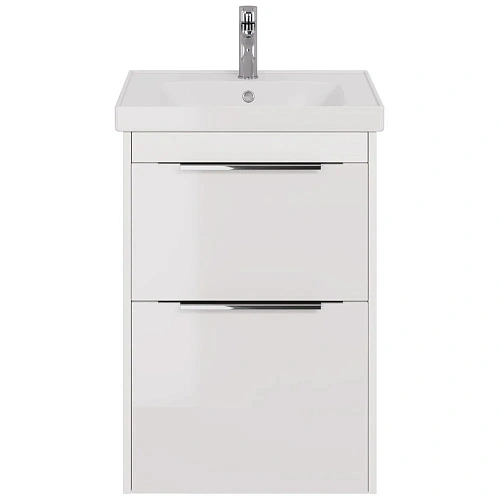 Тумба под раковину DREJA PRIME, 60 см, подвесная/напольная, 2 ящика, белый глянец 99.9300 Тумба под раковину DREJA PRIME, 60 см, подвесная/напольная, 2 ящика, белый глянец 99.9300