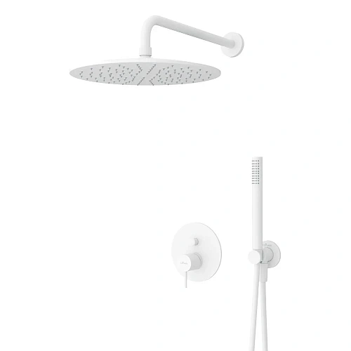 Душевая система CEZARES LEAF-DSIP-30-L-BIO встраиваемая, для верхнего и ручного душа, верхний душ 30 см, белый матовый Душевая система CEZARES LEAF-DSIP-30-L-BIO встраиваемая, для верхнего и ручного душа, верхний душ 30 см, белый матовый