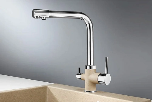 Смеситель для кухни Granula 3015, XРОМ/ПЕСОК Смеситель для кухни Granula 3015, XРОМ/ПЕСОК