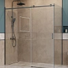 Душевой уголок BelBagno SOFT_CLOSE-2-AH-1-180/80-C-GM 180x80 см, профиль оружейная сталь, стекло прозрачное Душевой уголок BelBagno SOFT_CLOSE-2-AH-1-180/80-C-GM 180x80 см, профиль оружейная сталь, стекло прозрачное