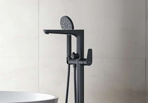 Смеситель для ванны Aquatek БЕТТА AQ1145MB Черный матовый, напольный Смеситель для ванны Aquatek БЕТТА AQ1145MB Черный матовый, напольный