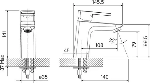 Смеситель для раковины IDDIS Bild BILBL00i01 Смеситель для раковины IDDIS Bild BILBL00i01