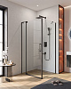 Картинка анонса товара «душевой уголок cezares slider-ah-1-90-90/100-c-nero 90-100x90см стекло прозрачное, профиль черный»