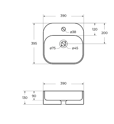 Раковина CEZARES CZR-6615 накладная Раковина CEZARES CZR-6615 накладная