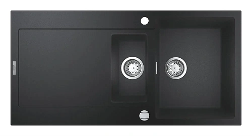 Кухонная мойка GROHE K500 с 1,5 чашей, 1000 x 500 мм, черный гранит (31646AP0) Кухонная мойка GROHE K500 с 1,5 чашей, 1000 x 500 мм, черный гранит (31646AP0)