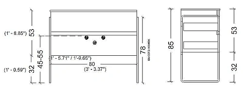 Тумба под раковину Armadi Art VALLESSI 80 Антрацит глянец 837-080-A glossy Тумба под раковину Armadi Art VALLESSI 80 Антрацит глянец 837-080-A glossy