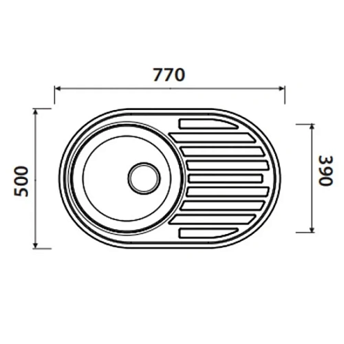 Кухонная мойка Kaiser KSS-7750R ПРАВАЯ Кухонная мойка Kaiser KSS-7750R ПРАВАЯ