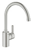 Картинка анонса товара «смеситель для кухни grohe feel с высоким изливом, суперсталь (32670dc0)»