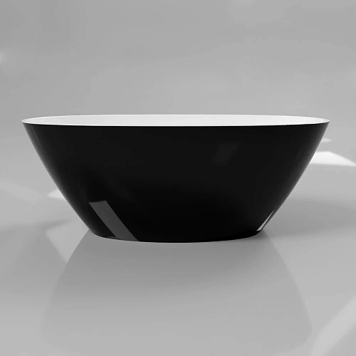 Ванна из искусственного камня WHITECROSS Onyx B 160x75 (черный/белый глянец) искусственный камень 02 0205.160075.10100 Ванна из искусственного камня WHITECROSS Onyx B 160x75 (черный/белый глянец) искусственный камень 02 0205.160075.10100