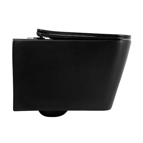 Унитаз подвесной BelBagno ARDENTE-C черный BB3202CHR-MB/BB3202SC-MB безободковый с сиденьем Унитаз подвесной BelBagno ARDENTE-C черный BB3202CHR-MB/BB3202SC-MB безободковый с сиденьем
