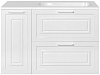 Тумба под раковину Style Line Альба (2 ящ./корзина) Барселона 90 Правая Люкс, белый, PLUS ЛС-000010054