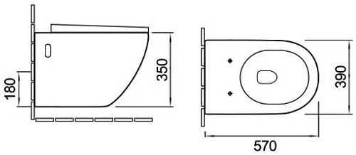 Унитаз подвесной Vincea Ovale VT1-15 белый ультратонкое сиденье soft-close Унитаз подвесной Vincea Ovale VT1-15 белый ультратонкое сиденье soft-close