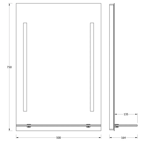 Зеркало Evoform Ledline-S BY 2160 50х75 см Зеркало Evoform Ledline-S BY 2160 50х75 см